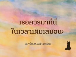 "เธอควรมาที่นี่ในเวลาเดิมเสมอนะ" หมาจิ้งจอกกล่าว
