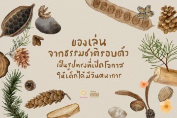 ของเล่นจากธรรมชาติรอบตัว เป็นรูปทรงที่เปิดโอกาสให้เด็กได้มีจินตนาการ